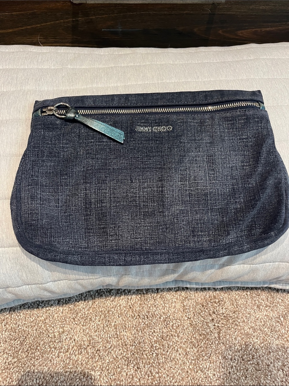 Jimmy choo denim clutch